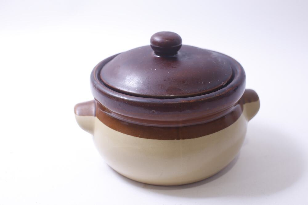 Bean Pot, Stoneware, Glazed, Vintage, Pottery, Soup Crock, Sugar Bowl, Honey